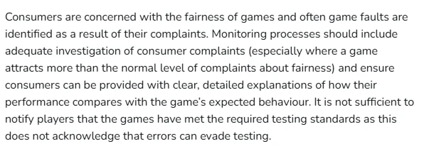 Are UK casinos fair: the Gambling Commission's testing strategy saying it is not sufficient to tell players games have met testing standards