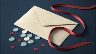 Paper cut illustration of an open envelope with a red ribbon and spilled tokens, for the bonus abuse rules guide